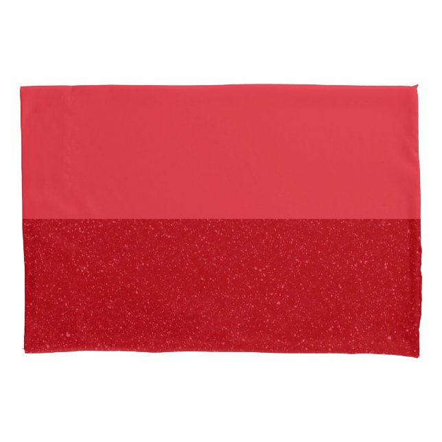 Split Texture Red Pillowcase – Customisable (Front)