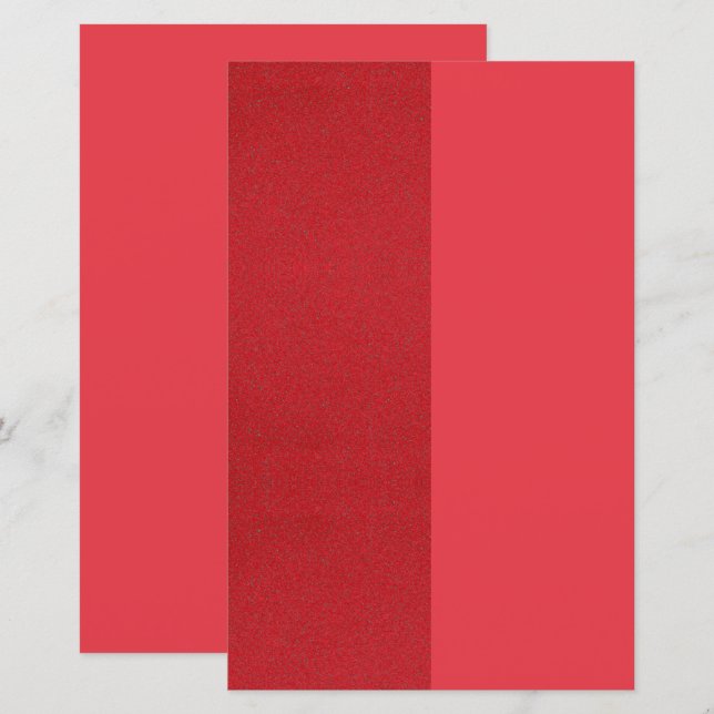 Split Tomato Red Custom Printable Paper Sheet (Front/Back)