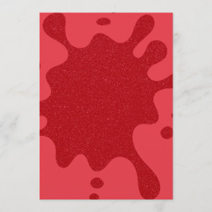 Split Tomato Red Sparkle Flat Menu – Customisable