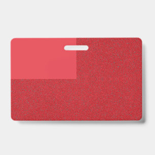 Split Tomato Red Textured ID Badge – Customisable