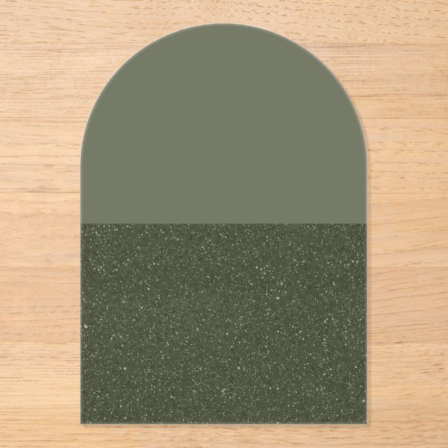 Split-Tone Moss Arch Acrylic Invitation (Custom) (Front)
