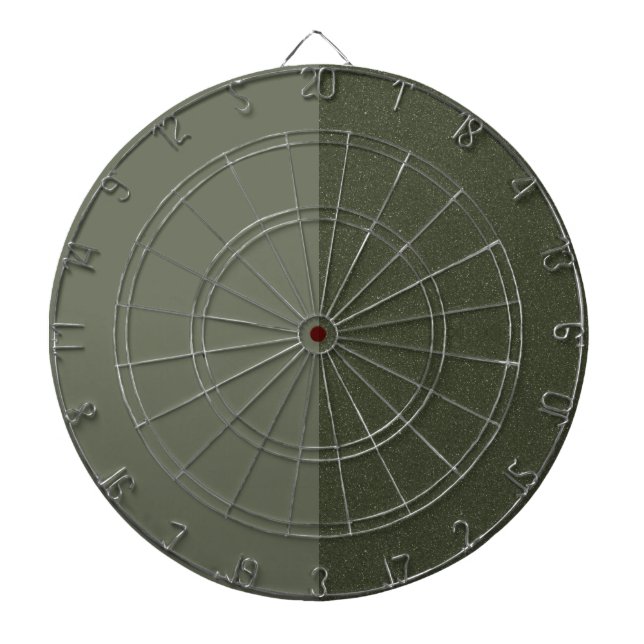 Split-Tone Moss Green Dartboard (Textured & Matte) (Front)