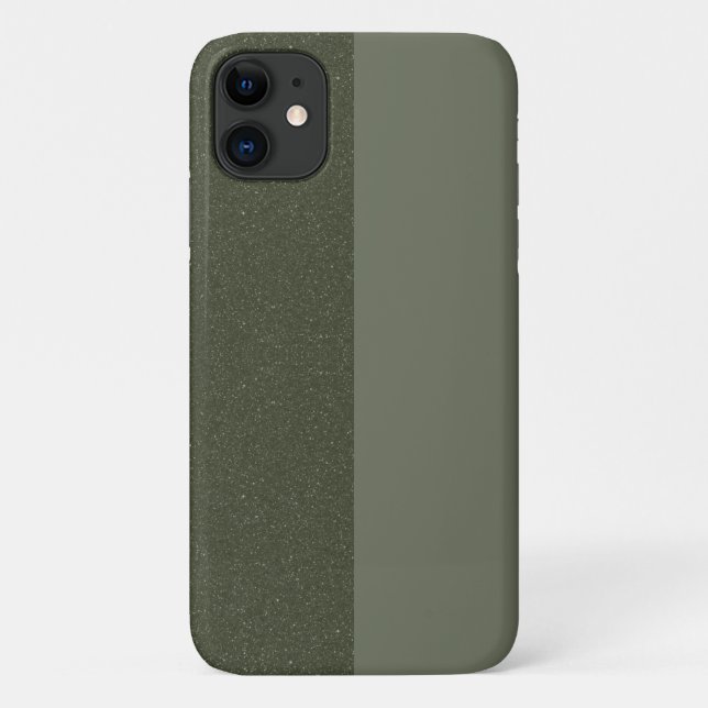 Split-Tone Moss Green iPhone 11 Case – Customise (Back)