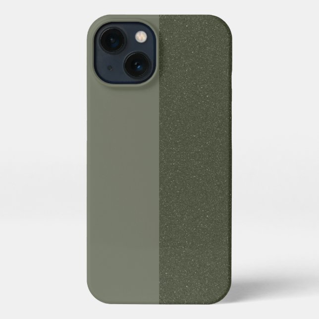 Split-Tone Moss Green iPhone 13 Case – Customise (Back)