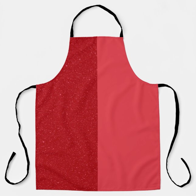 Split-Tone Tomato Red Chef Apron – Customisable (Front)