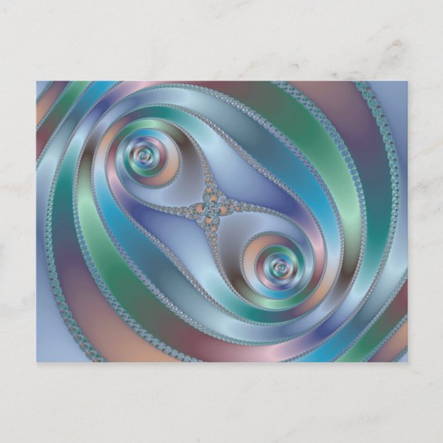 Split Tunnel - Fractal Postcard (Front)
