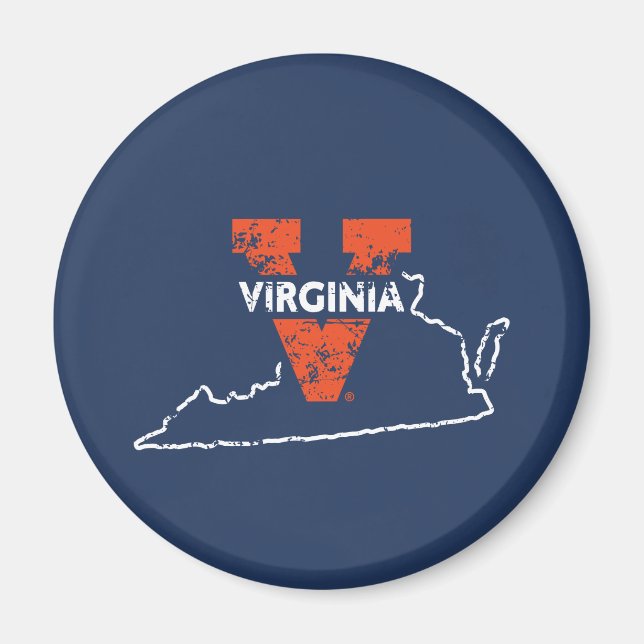 Split V Virginia State Love Magnet (Front)