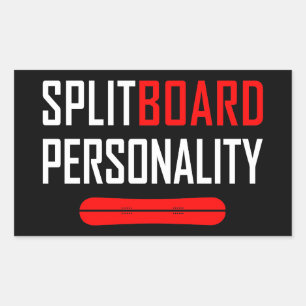 Splitboard Personality Rectangular Sticker