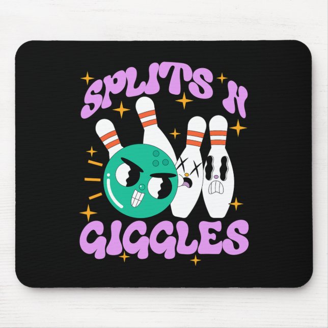 Splits n Giggles Funny Bowling Team Bowler Sports  Mouse Pad (Front)