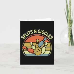 Splits'n Giggles Bowling-shirt Vintage Funny Dad W Card