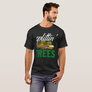 Splittin' Trees Funny Disc Golf T-Shirt