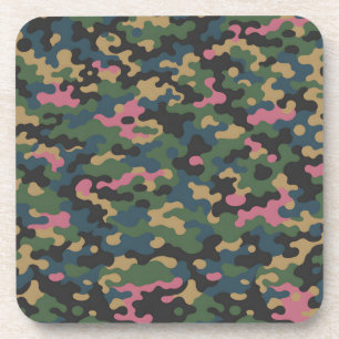 Splotch Square Plastic Coaster Set