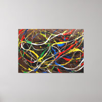 SPLT_25_0008, Action Painting Canvas Print