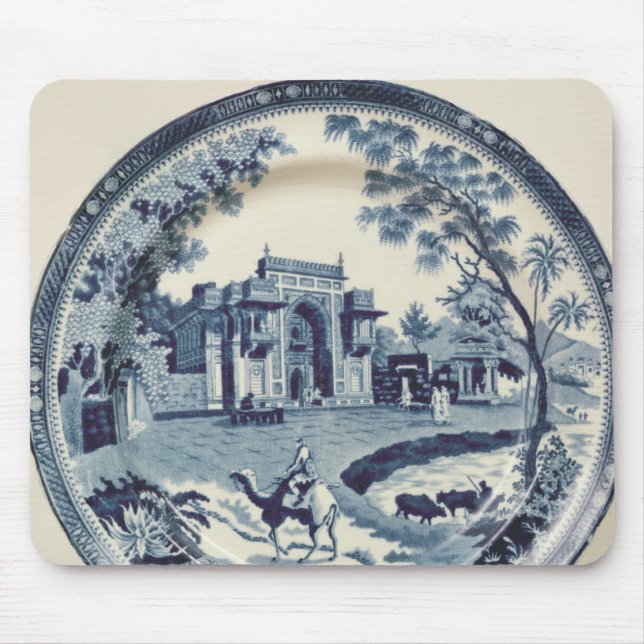 Spode blue and white plate, c.1815 mouse pad (Front)
