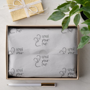 Spoil Your Pup Paw Print Sketch Minimalist Treat Tissue Paper