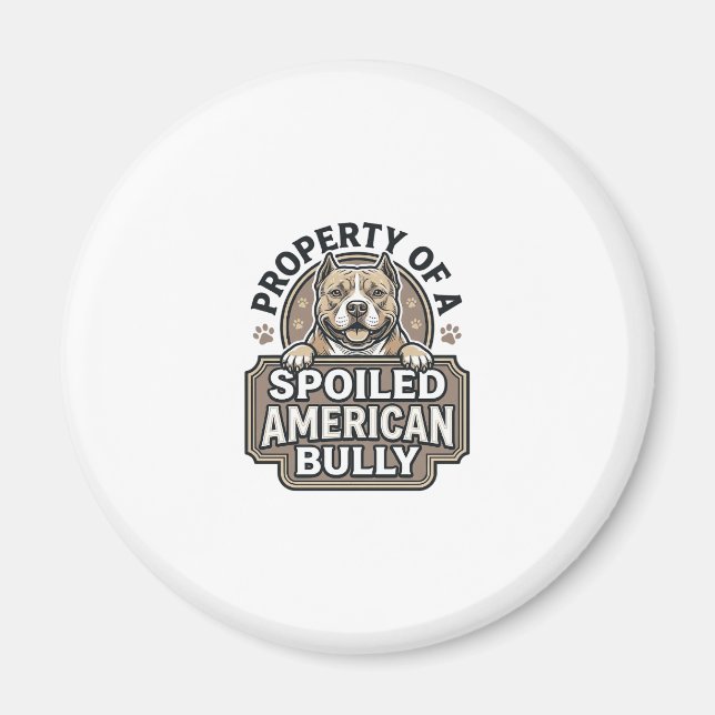 Spoiled American Bully Vintage Engraving Design_1 Magnet (Front)