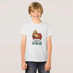 Spoiled Dog King Funny Quote Illustration Tri-Blend Shirt