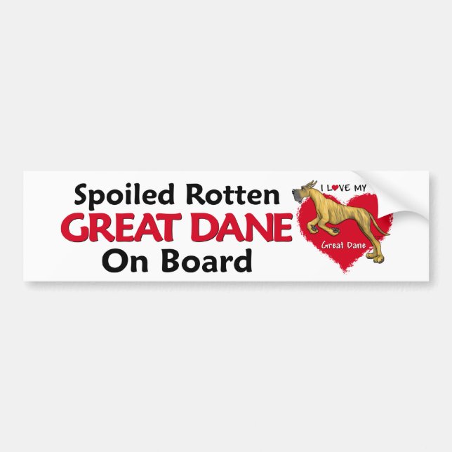Spoiled Rotten Blrindle Dane Bumper Sticker (Front)