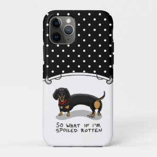 Spoiled Rotten Dachshund Dog (S black & tan) Cute Case-Mate iPhone Case
