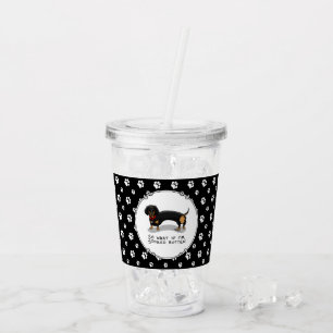 Spoiled Rotten Dachshund (S black & tan) Cute dog Acrylic Tumbler