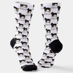 Spoiled Rotten Dachshund (S black & tan) Cute dog Socks