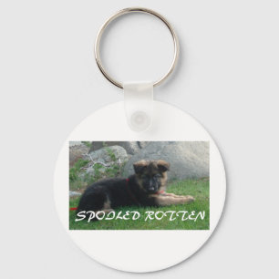 spoiled rotten german shepherd key ring