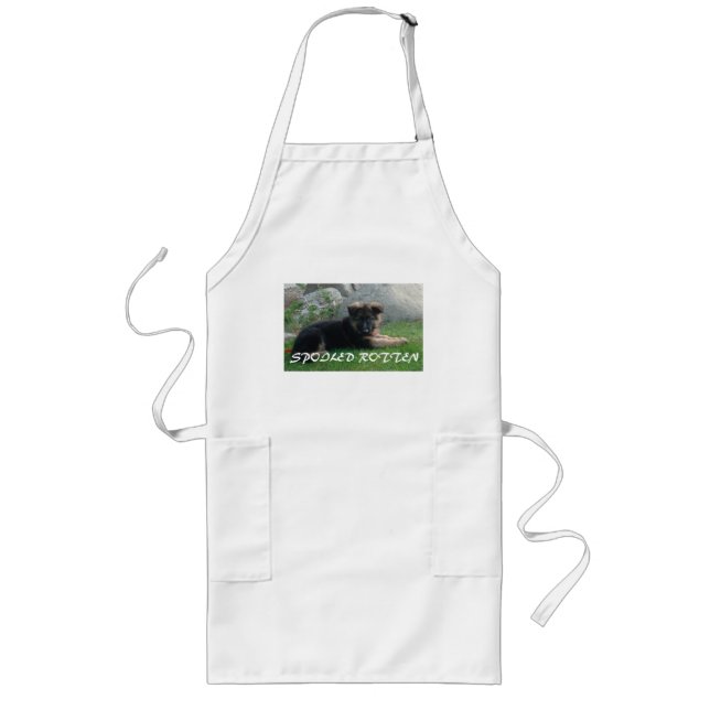 spoiled rotten german shepherd long apron (Front)