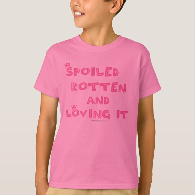 Spoiled Rotten Kids Shirt (pink text) (Front)