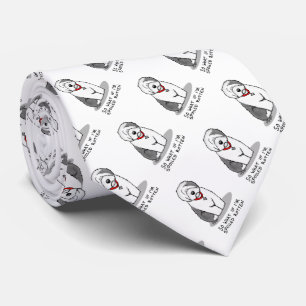Spoiled Rotten Old English Sheepdog (Grey 1) Funny Tie