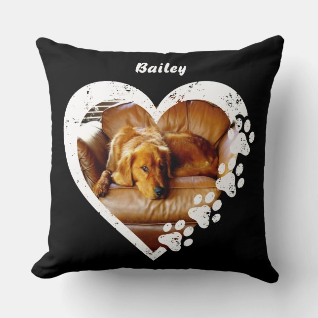 Spoiled Rotten Pet Photo Throw Pillow (Front)