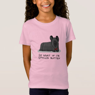 Spoiled Rotten Skye Terrier Dog (black) Cute Funny T-Shirt