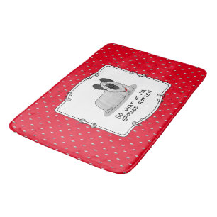 Spoiled Rotten Skye Terrier Dog (silver) Cute Fun Bath Mat