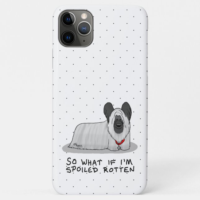 Spoiled Rotten Skye Terrier Dog (silver) Cute Fun Case-Mate iPhone Case (Back)