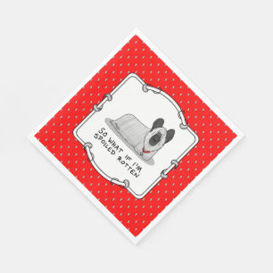 Spoiled Rotten Skye Terrier Dog (silver) Cute Fun Napkin