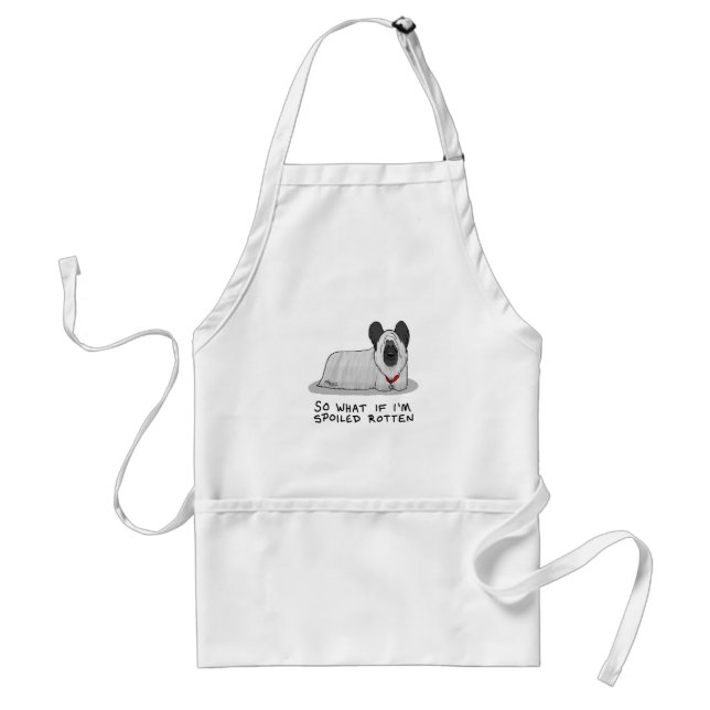 Spoiled Rotten Skye Terrier Dog (silver) Cute Fun Standard Apron (Front)