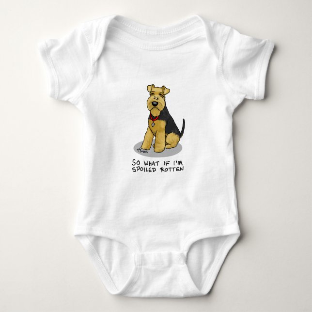 Spoiled Rotten Welsh Terrier Dog - Cute Baby Bodysuit (Front)