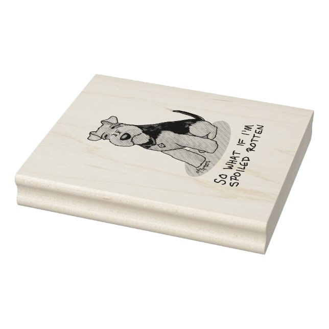 Spoiled Rotten Welsh Terrier Dog - Cute Rubber Stamp (Stamp)