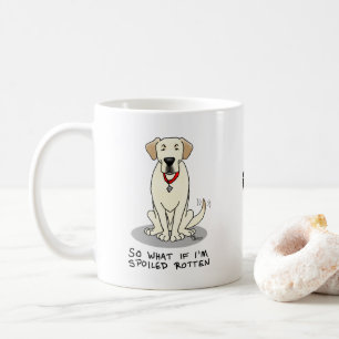 Spoiled Rotten Yellow Lab Labrador Retriever Funny Coffee Mug