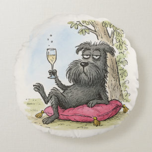 Spoiled Special Black Schnauzer Throw Pillow