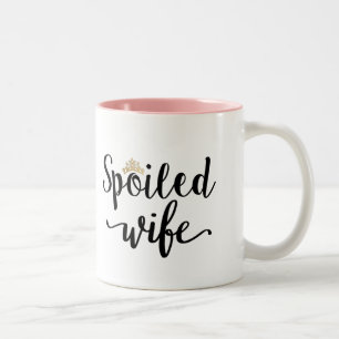Spoiled Wife Personalised Two-Tone Coffee Mug