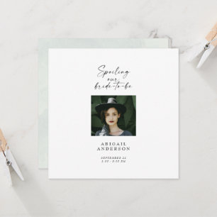Spoiling our Bride-to-be Photo Bridal Square Invitation