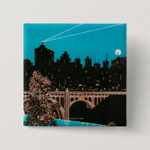 Spokane Advertising Poster #1Spokane, WA 15 Cm Square Badge