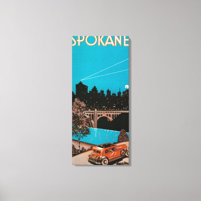 Spokane Advertising Poster #1Spokane, WA Canvas Print (Front)