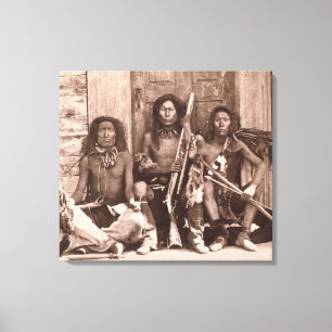 Spokane Indians, 1861 (b/w photo) Canvas Print