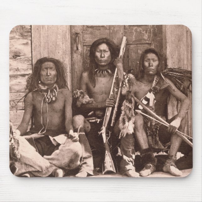 Spokane Indians, 1861 (b/w photo) Mouse Pad (Front)