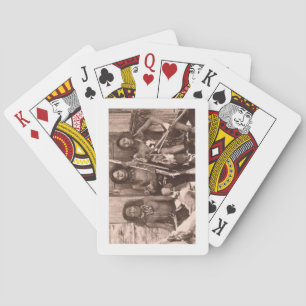 Spokane Indians, 1861 (b/w photo) Playing Cards