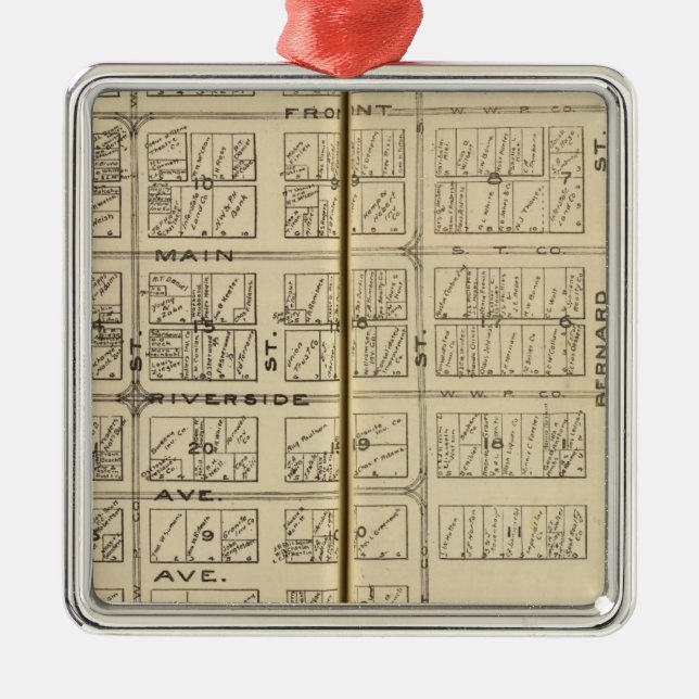 Spokane Metal Tree Decoration (Front)