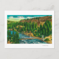 Spokane River and Suspension Foot Bridge
