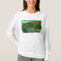 Spokane River and Suspension Foot Bridge