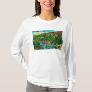 Spokane River and Suspension Foot Bridge T-Shirt